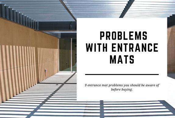 The entrance to a school is seen in the background. The blog header reads Problems with Entrance Mats.