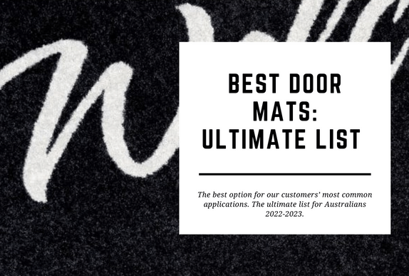 A welcome mat can be seen in the background. The blog header reads Best Door Mats.