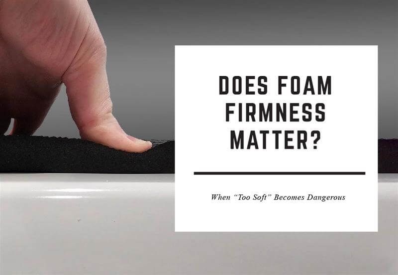 Thumb Pressing Onto Mat with Does Foam Firmness Matting