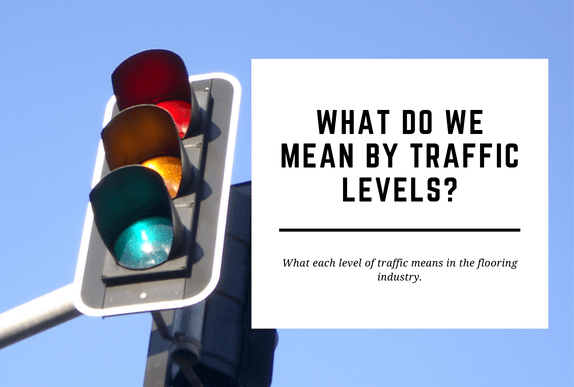 A traffic light is shown in the background. The blog header reads What do We Mean by Traffic Levels?