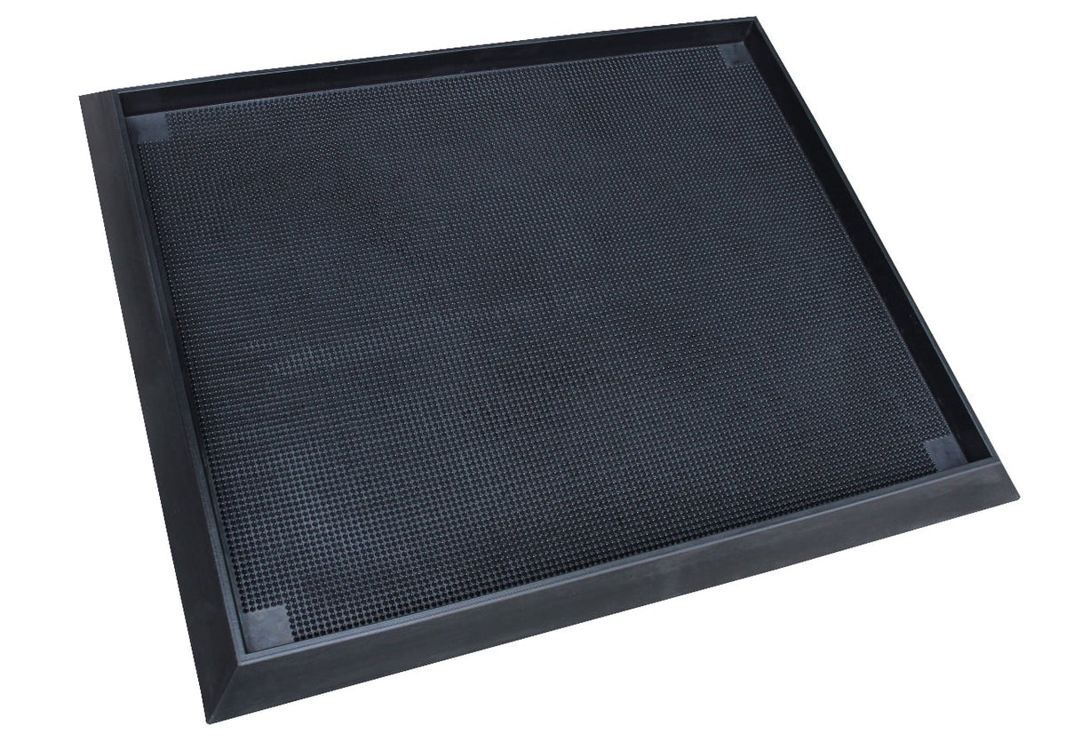 Rubber Foot Bath Mat 80 x 98cm Black