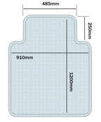 Heavy Duty Chair Mat for Carpet Without Underlay 910 x 1200mm keyhole shape 12 Year Warranty