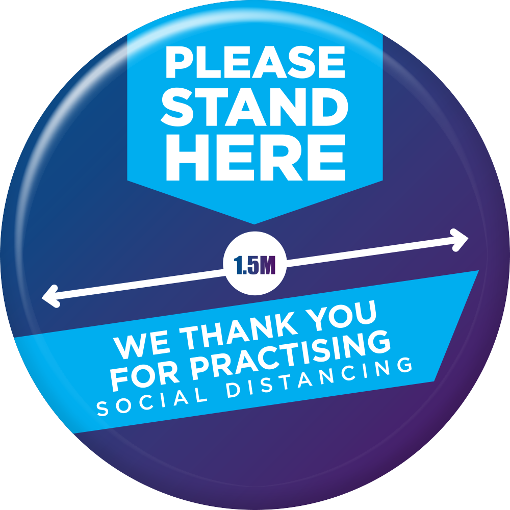Floor Stickers Custom 210mm - 6 Pack