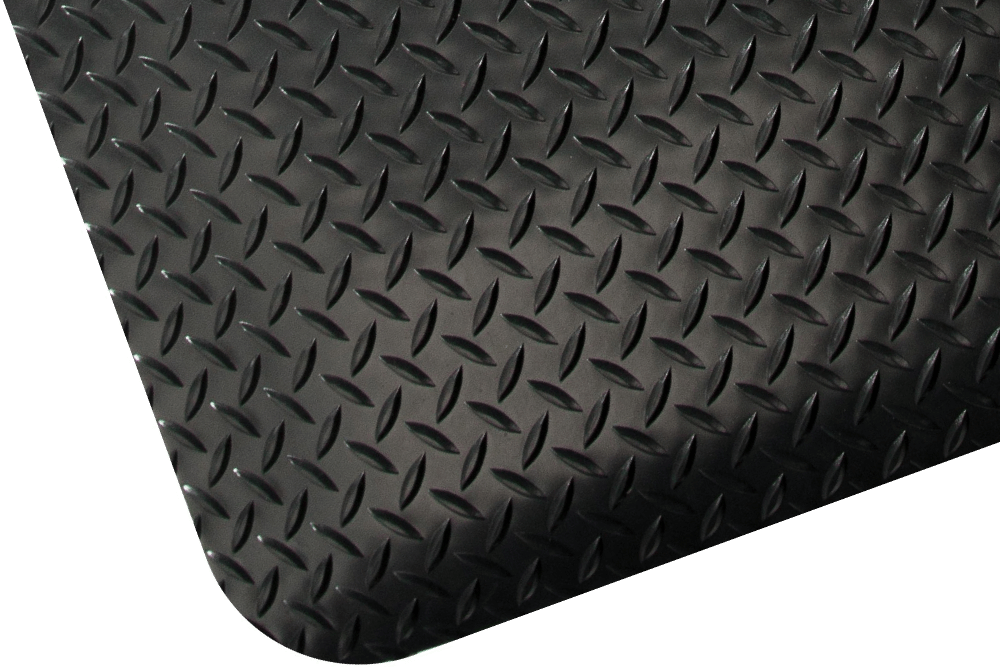 Durable PVC Surface Comfort Mat 90cm Wide Black