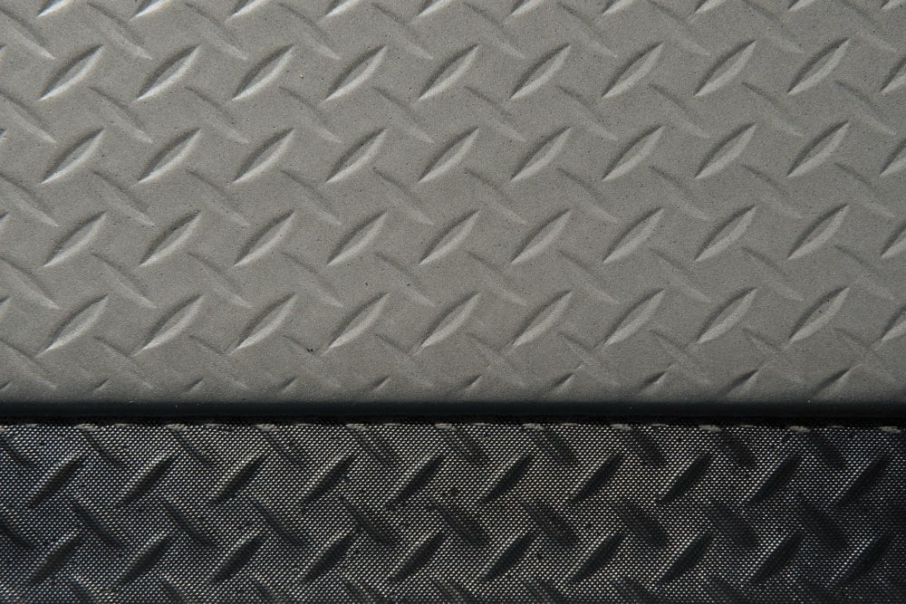 Durable PVC Surface Comfort Mat with Safety Borders 120cm Wide Yellow