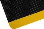 Durable PVC Surface Comfort Mat with Yellow Safety Borders