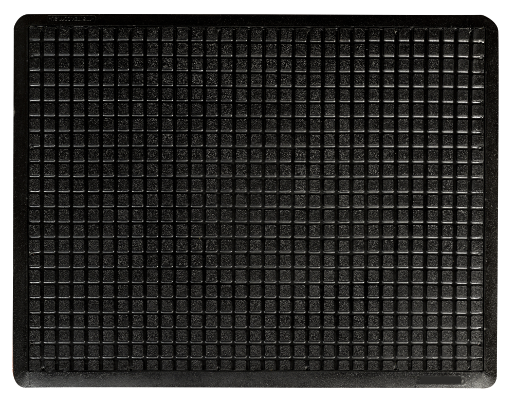Grid Surface Moulded Rubber Anti Fatigue Comfort Mat Runner 150cm Wide Black
