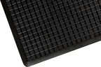 Grid Surface Moulded Rubber Anti Fatigue Comfort Mat Black Safety Border