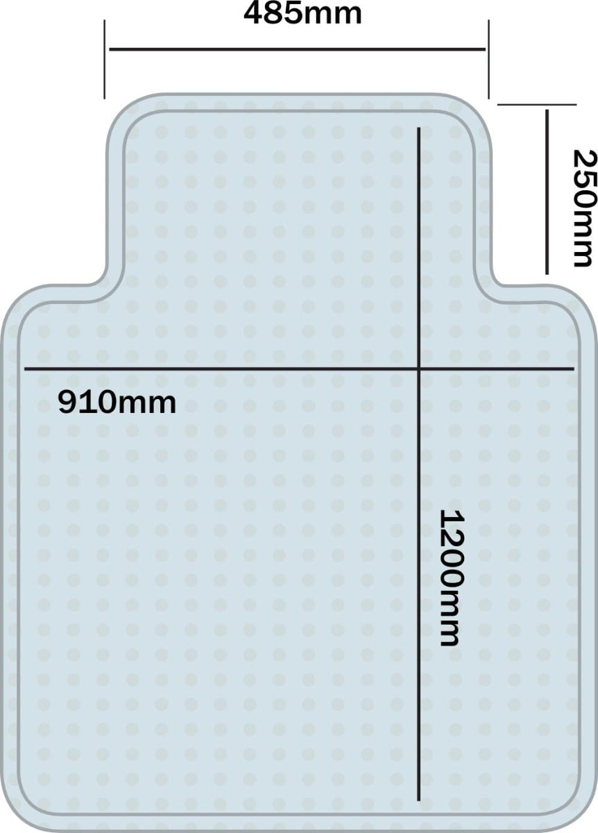 Heavy Duty Chair Mat for Carpet 12 Year Warranty 910 x 1200mm
