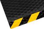 High Comfort Durable Heavy Traffic Anti Fatigue Mat Yellow Safety Border