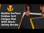 Bubble Surface Rubber Anti Fatigue Mat With Black Safety Border