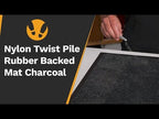 Nylon Twist Pile Rubber Backed Mat Charcoal