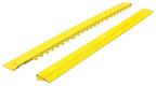 Interlocking Rubber Anti Fatigue Tile Female Edge and Corner 91cm x 75mm to suit connectors Yellow