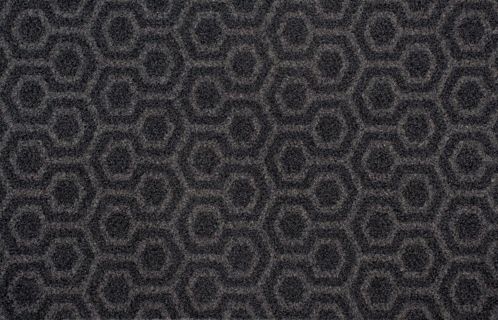 Luxe Building Code Compliant Eco Friendly Entrance Mat Hex Pattern Charcoal