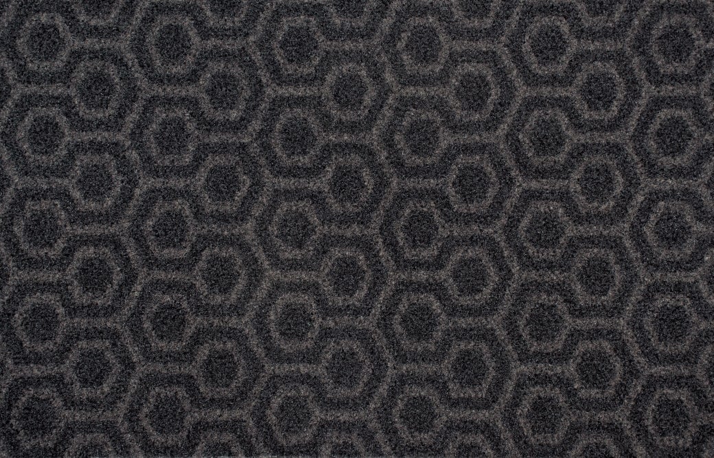 Luxe Building Code Compliant Eco Friendly Entrance Mat Hex Pattern Charcoal