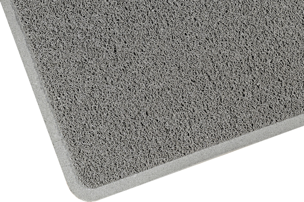 PVC Loop Pile Mat with Non Slip Rubberised Backing Grey