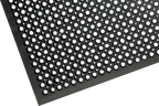 Rubber Safety Mat with Holes 90 x 150cm Black