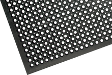Rubber Safety Mat with Holes 90 x 150cm Black