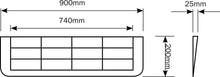 Rubber Wedge Threshold Ramps 900 x 200 x 25mm