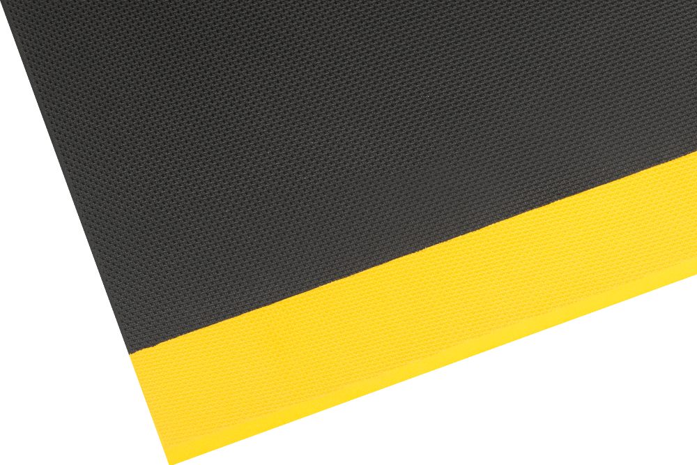 Ultra Comfort Nitrile Rubber Foam Non Slip Safety Mat Yellow Safety Borders