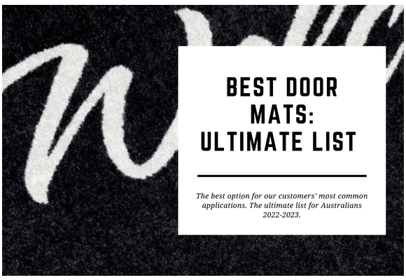 A welcome mat can be seen in the background. The blog header reads Best Door Mats.