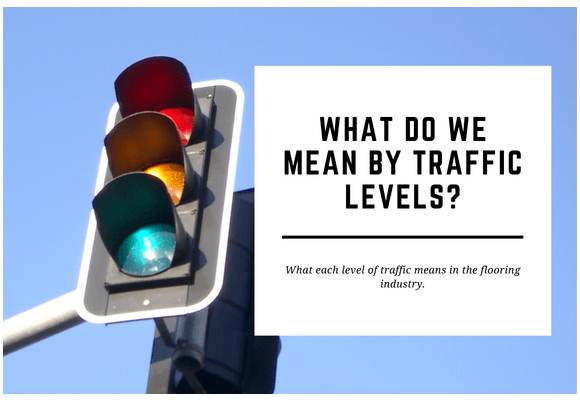 A traffic light is shown in the background. The blog header reads What do We Mean by Traffic Levels?