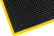 Bubble Surface Rubber Anti Fatigue Mat With Yellow Safety Border