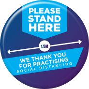 Floor Stickers Custom 210mm - 6 Pack