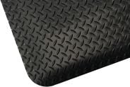 Durable PVC Surface Comfort Mat with Safety Borders 120cm Wide Black