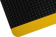 Durable PVC Surface Comfort Mat with Safety Borders 120cm Wide Yellow
