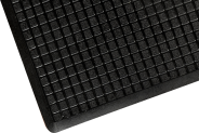 Grid Surface Moulded Rubber Anti Fatigue Comfort Mat Black Safety Border 