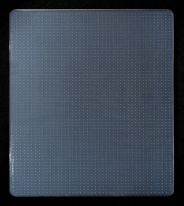 Chair mat photo is taken on a black piece of carpet