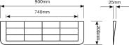 Rubber Wedge Threshold Ramps 900 x 200 x 25mm