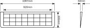 Rubber Wedge Threshold Ramps 1067 x 305 x 32mm