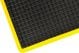 Grid Surface Moulded Rubber Anti Fatigue Comfort Mat Runner 90cm Wide Yellow Safety Border