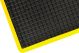 Grid Surface Moulded Rubber Anti Fatigue Comfort Mat Runner 120cm Wide Yellow Safety Border