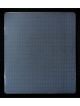 Photo of clear rectangle chair mat on black carpet