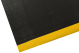 Ribbed Surface Closed Cell Foam Anti Fatigue Mat 90cm Wide Black With Yellow Safety Border